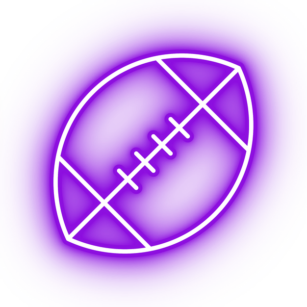 Neon purple football icon